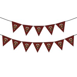 ScotsTee Shop Scottish Stewart of Galloway VS Crest Tartan Triangle Flags Tartan Bunting, Pennants (12pcs)