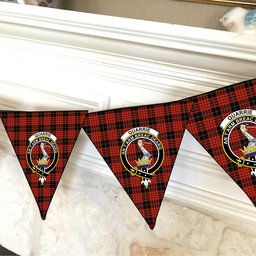 ScotsTee Shop Scottish Quarrie Ancient Crest Tartan Triangle Flags Tartan Bunting, Pennants (12pcs)