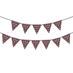 ScotsTee Shop Scottish MacDonald Dress Irish Ancient Crest Tartan Triangle Flags Tartan Bunting, Pennants (12pcs)