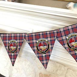 ScotsTee Shop Scottish MacDonald Dress Irish Ancient Crest Tartan Triangle Flags Tartan Bunting, Pennants (12pcs)