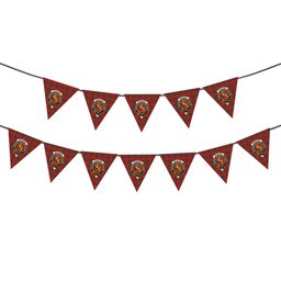 ScotsTee Shop Scottish McIntosh Red Modern Crest Tartan Triangle Flags Tartan Bunting, Pennants (12pcs)