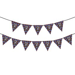 ScotsTee Shop Scottish Pennycook Crest Tartan Triangle Flags Tartan Bunting, Pennants (12pcs)