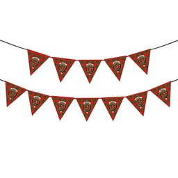ScotsTee Shop Scottish McAuley Modern Crest Tartan Triangle Flags Tartan Bunting, Pennants (12pcs)