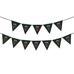 ScotsTee Shop Scottish McLeod of Skye Modern Crest Tartan Triangle Flags Tartan Bunting, Pennants (12pcs)