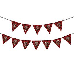 ScotsTee Shop Scottish MacSwan Modern Crest Tartan Triangle Flags Tartan Bunting, Pennants (12pcs)