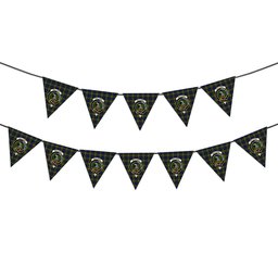 ScotsTee Shop Scottish MacLaren Modern Crest Tartan Triangle Flags Tartan Bunting, Pennants (12pcs)