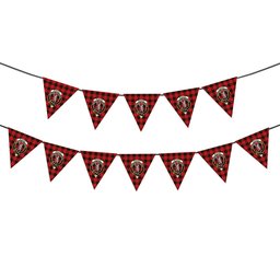 ScotsTee Shop Scottish McQueen Modern Crest Tartan Triangle Flags Tartan Bunting, Pennants (12pcs)