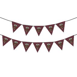 ScotsTee Shop Scottish McLaine of Loch Buie Modern Crest Tartan Triangle Flags Tartan Bunting, Pennants (12pcs)