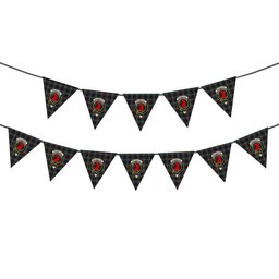 ScotsTee Shop Scottish MacNeacail Hunting Modern Crest Tartan Triangle Flags Tartan Bunting, Pennants (12pcs)