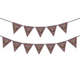 ScotsTee Shop Scottish Robertson Dress #2 Modern Crest Tartan Triangle Flags Tartan Bunting, Pennants (12pcs)