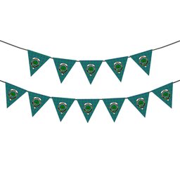 ScotsTee Shop Scottish Irvine Ancient Crest Tartan Triangle Flags Tartan Bunting, Pennants (12pcs)