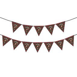 ScotsTee Shop Scottish McCulloch Modern Crest Tartan Triangle Flags Tartan Bunting, Pennants (12pcs)