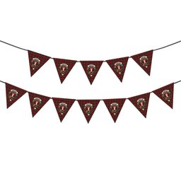 ScotsTee Shop Scottish Robertson White line Crest Tartan Triangle Flags Tartan Bunting, Pennants (12pcs)