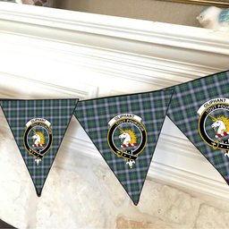 ScotsTee Shop Scottish Oliphant Dress Crest Tartan Triangle Flags Tartan Bunting, Pennants (12pcs)