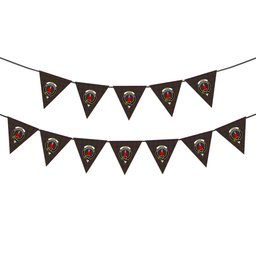 ScotsTee Shop Scottish Logan 1819 Crest Tartan Triangle Flags Tartan Bunting, Pennants (12pcs)