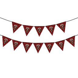 ScotsTee Shop Scottish Mcquain Modern Crest Tartan Triangle Flags Tartan Bunting, Pennants (12pcs)