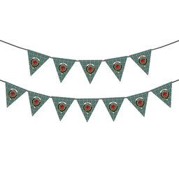 ScotsTee Shop Scottish Kelly of Sleat Hunting Ancient Crest Tartan Triangle Flags Tartan Bunting, Pennants (12pcs)