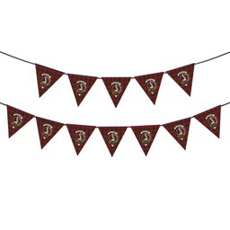 ScotsTee Shop Scottish MacQuarrie 4 Crest Tartan Triangle Flags Tartan Bunting, Pennants (12pcs)