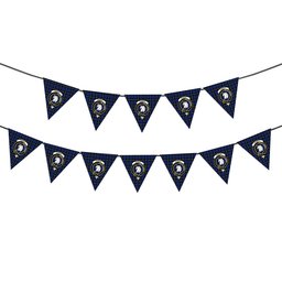 ScotsTee Shop Scottish Ramsay Blue Modern Crest Tartan Triangle Flags Tartan Bunting, Pennants (12pcs)