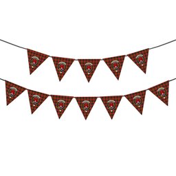 ScotsTee Shop Scottish McNaughton 1831 Crest Tartan Triangle Flags Tartan Bunting, Pennants (12pcs)