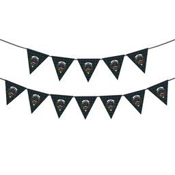 ScotsTee Shop Scottish Rose Hunting Crest Tartan Triangle Flags Tartan Bunting, Pennants (12pcs)