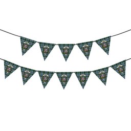 ScotsTee Shop Scottish McNeil Dress Crest Tartan Triangle Flags Tartan Bunting, Pennants (12pcs)