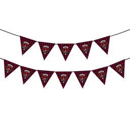 ScotsTee Shop Scottish McCracken Crest Tartan Triangle Flags Tartan Bunting, Pennants (12pcs)