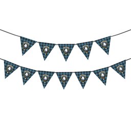 ScotsTee Shop Scottish Horsburgh Crest Tartan Triangle Flags Tartan Bunting, Pennants (12pcs)