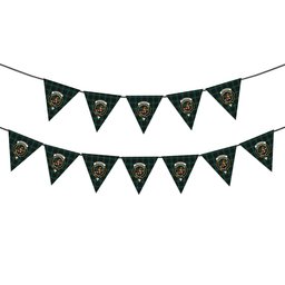 ScotsTee Shop Scottish MacAuley Hunting Modern Crest Tartan Triangle Flags Tartan Bunting, Pennants (12pcs)