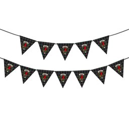 ScotsTee Shop Scottish McNicol Hunting Modern Crest Tartan Triangle Flags Tartan Bunting, Pennants (12pcs)