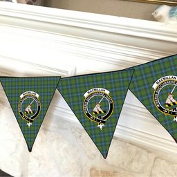 ScotsTee Shop Scottish MacMillan Hunting Ancient Crest Tartan Triangle Flags Tartan Bunting, Pennants (12pcs)