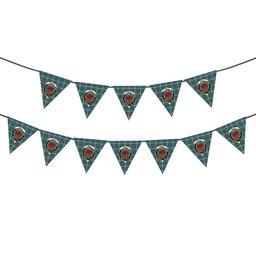 ScotsTee Shop Scottish Kelly of Sleat Hunting Modern Crest Tartan Triangle Flags Tartan Bunting, Pennants (12pcs)