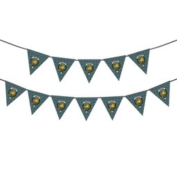 ScotsTee Shop Scottish Thompson Society Dress Blue Ancient Crest Tartan Triangle Flags Tartan Bunting, Pennants (12pcs)