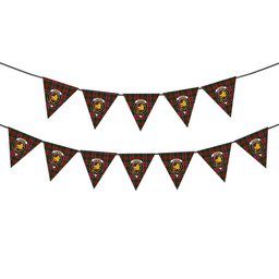 ScotsTee Shop Scottish Thomson Mackinlay Crest Tartan Triangle Flags Tartan Bunting, Pennants (12pcs)