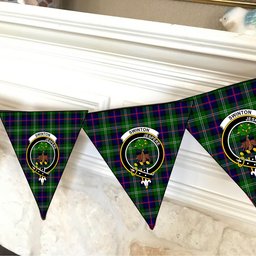 ScotsTee Shop Scottish Swinton SC Crest Tartan Triangle Flags Tartan Bunting, Pennants (12pcs)