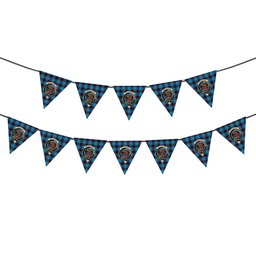 ScotsTee Shop Scottish Wedderburn Ancient Crest Tartan Triangle Flags Tartan Bunting, Pennants (12pcs)