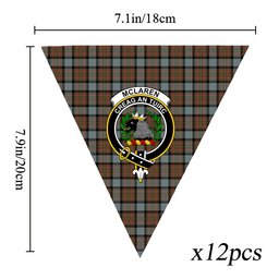 ScotsTee Shop Scottish McLaren Weathered Crest Tartan Triangle Flags Tartan Bunting, Pennants (12pcs)