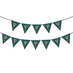 ScotsTee Shop Scottish Tennant Yules Ancient Crest Tartan Triangle Flags Tartan Bunting, Pennants (12pcs)