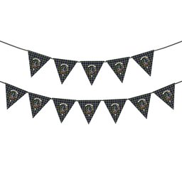 ScotsTee Shop Scottish MacKinlay Dress Crest Tartan Triangle Flags Tartan Bunting, Pennants (12pcs)