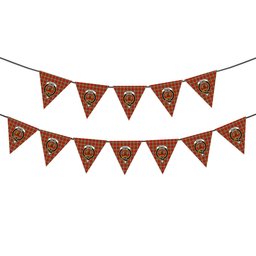 ScotsTee Shop Scottish MacGill Modern Crest Tartan Triangle Flags Tartan Bunting, Pennants (12pcs)