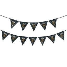 ScotsTee Shop Scottish MacKenzie Dress 2 Crest Tartan Triangle Flags Tartan Bunting, Pennants (12pcs)