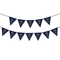ScotsTee Shop Scottish MacKay Blue Modern Crest Tartan Triangle Flags Tartan Bunting, Pennants (12pcs)