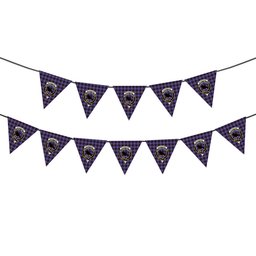 ScotsTee Shop Scottish Rutherford Crest Tartan Triangle Flags Tartan Bunting, Pennants (12pcs)