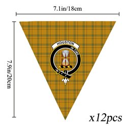 ScotsTee Shop Scottish Houston Ancient Crest Tartan Triangle Flags Tartan Bunting, Pennants (12pcs)