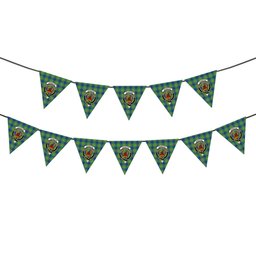 ScotsTee Shop Scottish Johnston Ancient Crest Tartan Triangle Flags Tartan Bunting, Pennants (12pcs)