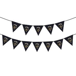 ScotsTee Shop Scottish Lumsden Hunting Crest Tartan Triangle Flags Tartan Bunting, Pennants (12pcs)