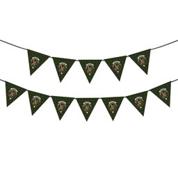 ScotsTee Shop Scottish MacKinnon Hunting 2 Crest Tartan Triangle Flags Tartan Bunting, Pennants (12pcs)