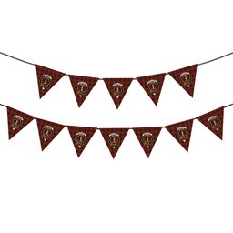 ScotsTee Shop Scottish MacAlister of Skye Modern Crest Tartan Triangle Flags Tartan Bunting, Pennants (12pcs)