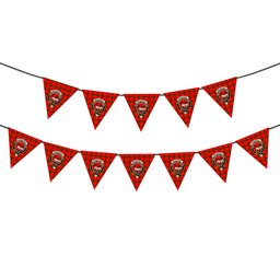 ScotsTee Shop Scottish MacDonald of Sleat SC Crest Tartan Triangle Flags Tartan Bunting, Pennants (12pcs)