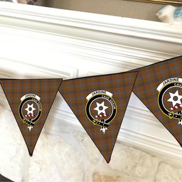 ScotsTee Shop Scottish Jardine 1 Crest Tartan Triangle Flags Tartan Bunting, Pennants (12pcs)